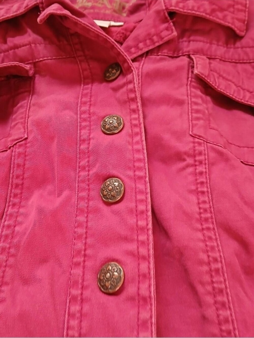 Women's Button-Front Utility Jacket - Picture 3 of 6